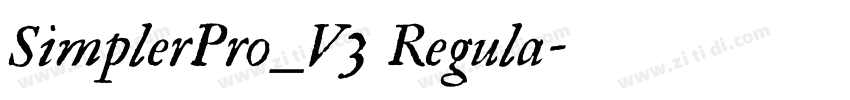 SimplerPro_V3 Regula字体转换